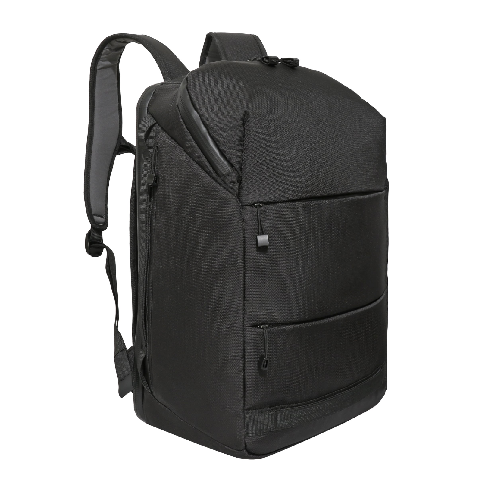 Faraday Jacket Pro CORDURA 35L No Logos Backpack in black, dimensions 13"x11"x9.75" with sleek design and multiple pockets.