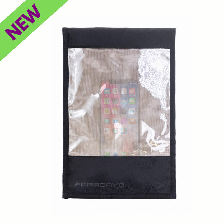 Faraday JACKET Pro Window Port Bag with integrated charging port for complete RF signal blocking protection