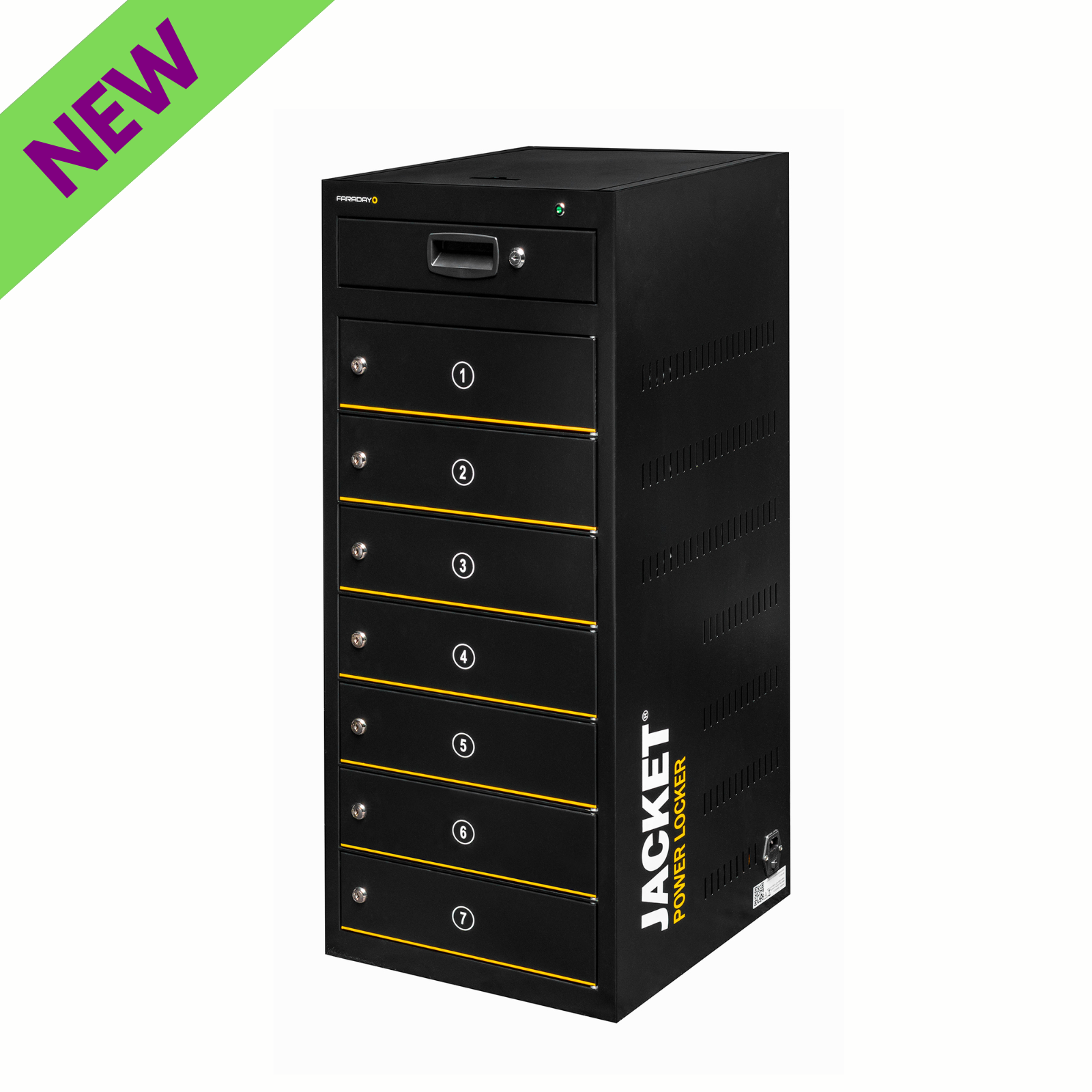 Faraday JACKET Forensic Power Locker RF shielded secure data storage with multiple compartments.