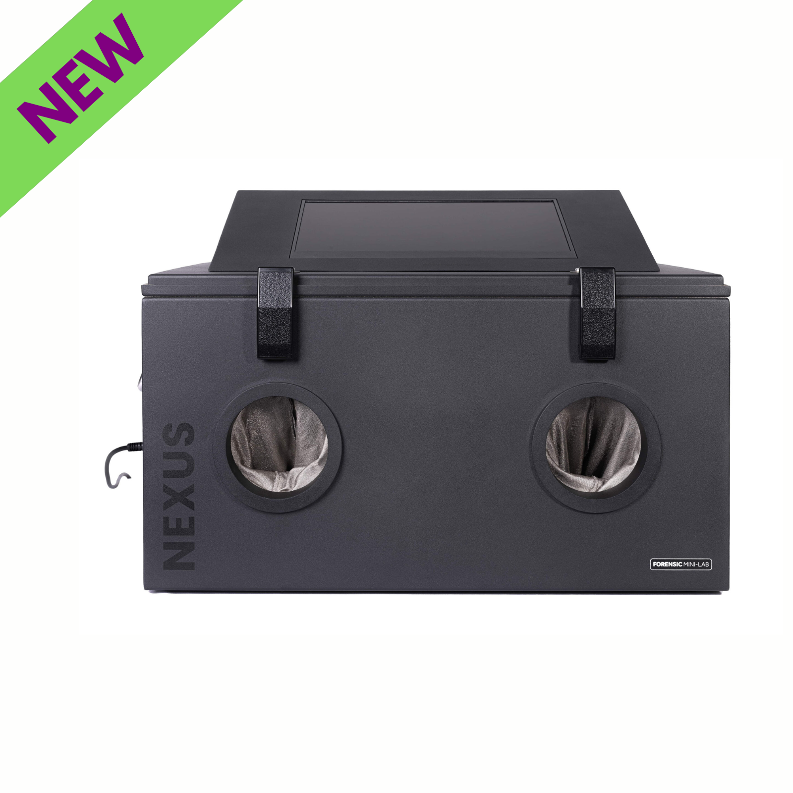 Faraday NEXUS Forensic Mini Lab RF shielded touchscreen data protection box with dual openings, NEW product.