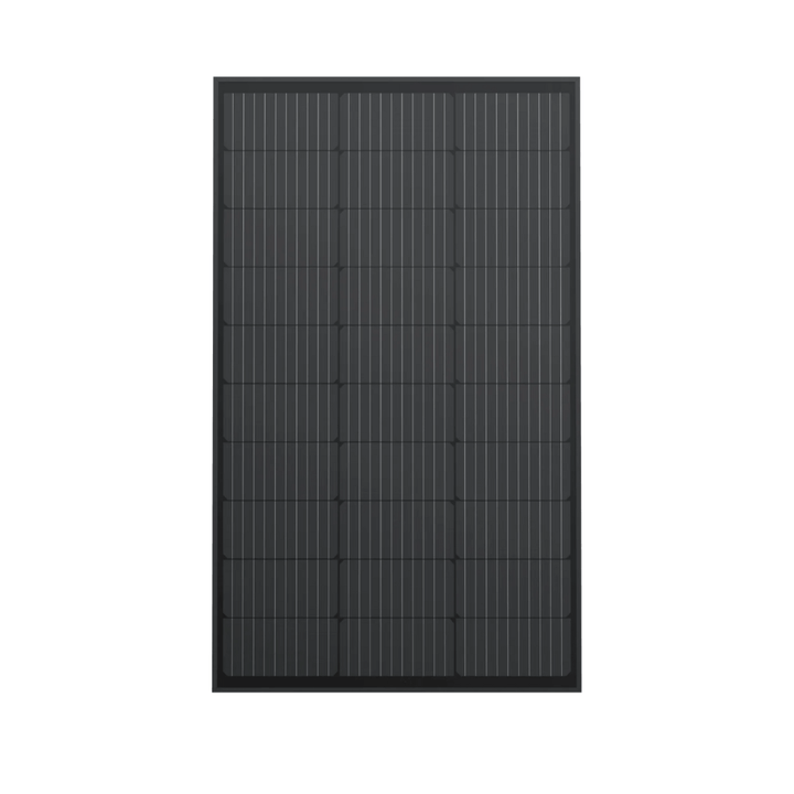 EcoFlow 100W Rigid Solar Panel 2 feet High Efficiency All Black IP68 Waterproof for reliable energy solutions.