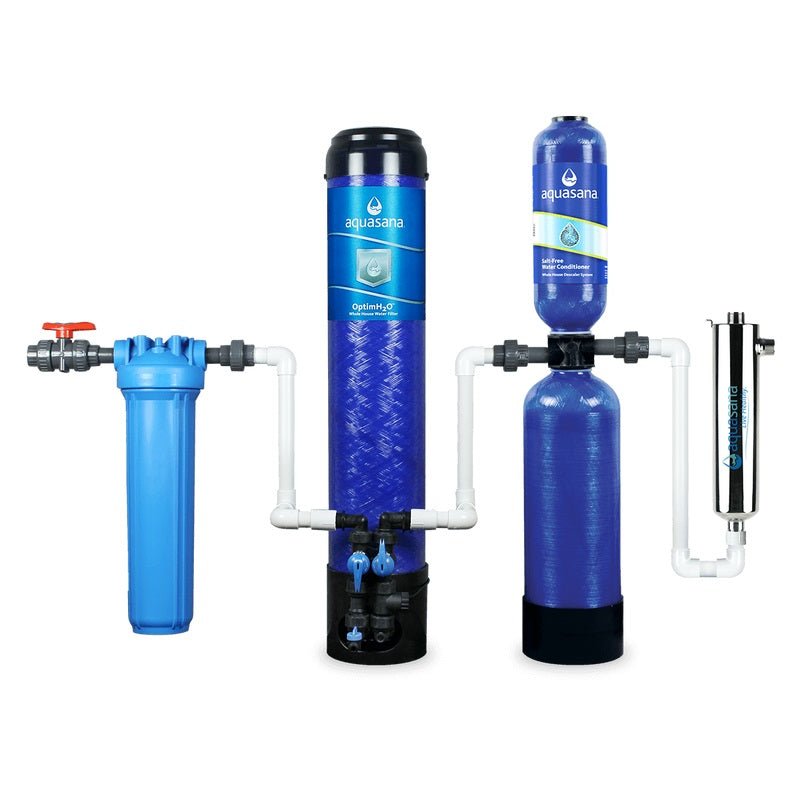 Whole House CITY OptimH2O Water Filter Kit with UV Light &amp; Salt Free Conditioner