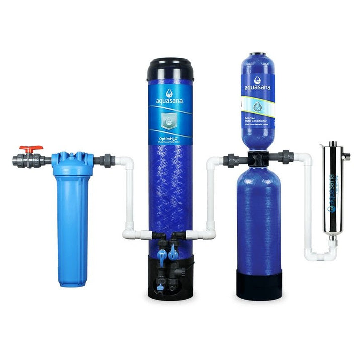 Whole House CITY OptimH2O Water Filter Kit with UV Light &amp; Salt Free Conditioner