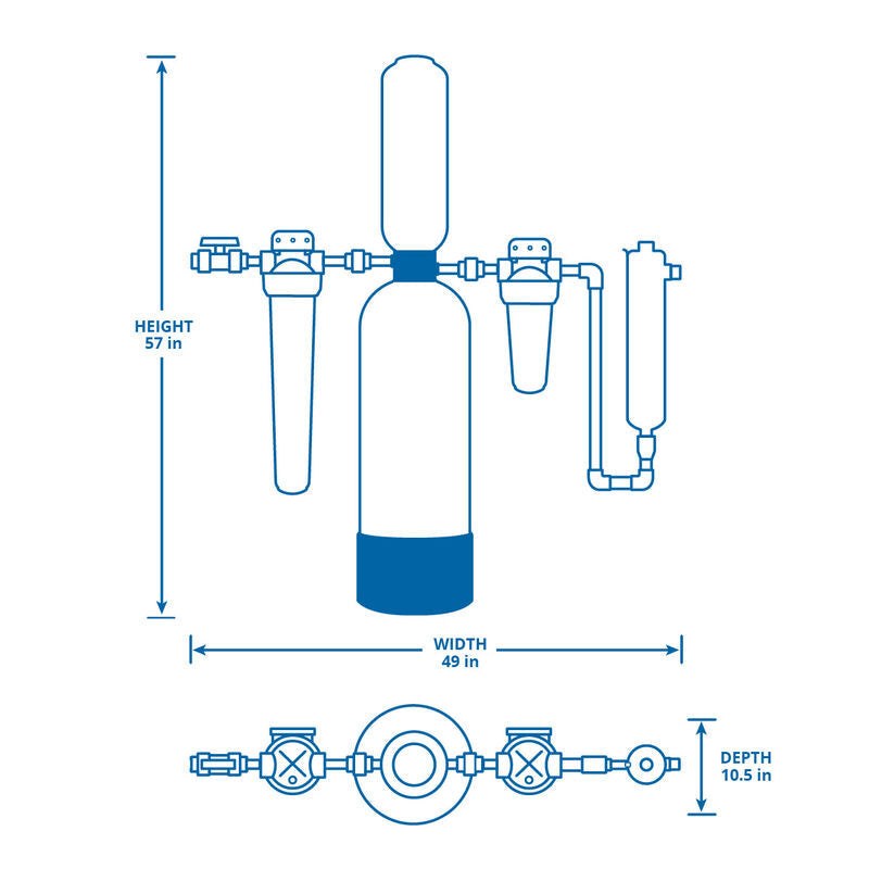 Whole House WELL Water Filter Kit with UV Light and Salt Free Conditioner