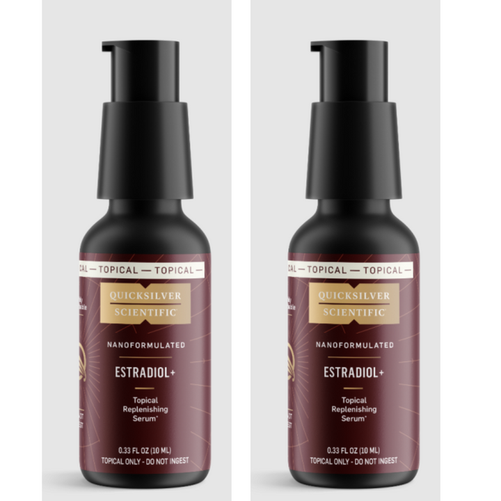 Quicksilver Scientific QS-ESTRA Topical Replenishing Serum ESTRA 2 PACK, 0.33 oz bottles.
