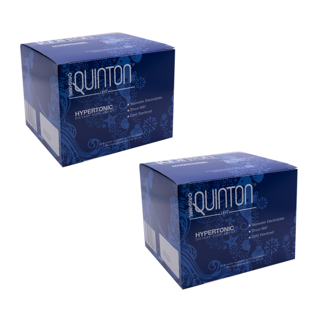 Quicksilver Scientific Quinton Hypertonic 30 Vials 2 Pack seawater supplement.