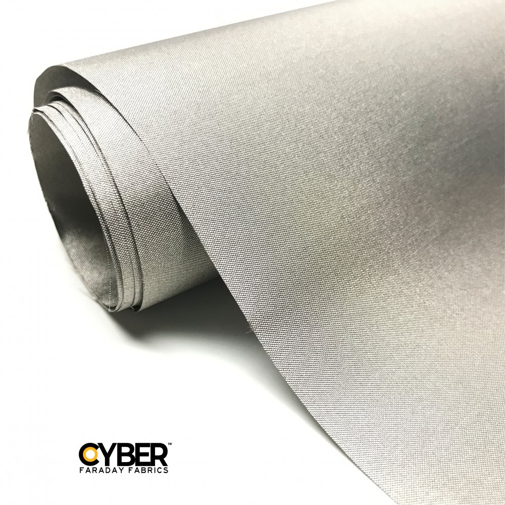 Faraday Cyber NC-I EMF RF Shielding Nickel Copper Fabric Roll 50" x 1&