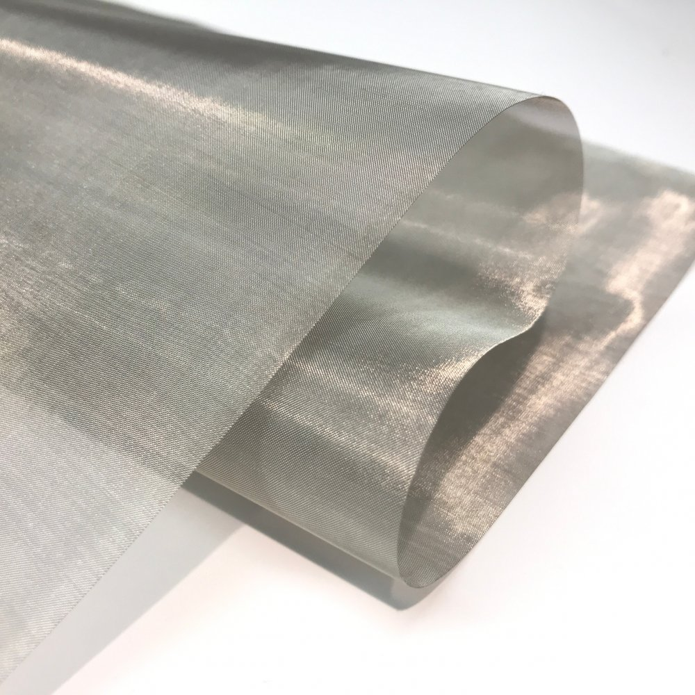 Faraday Cyber Fabric EMF RF Shielding light filtering roll showing the fine mesh nickel material for EMF protection.