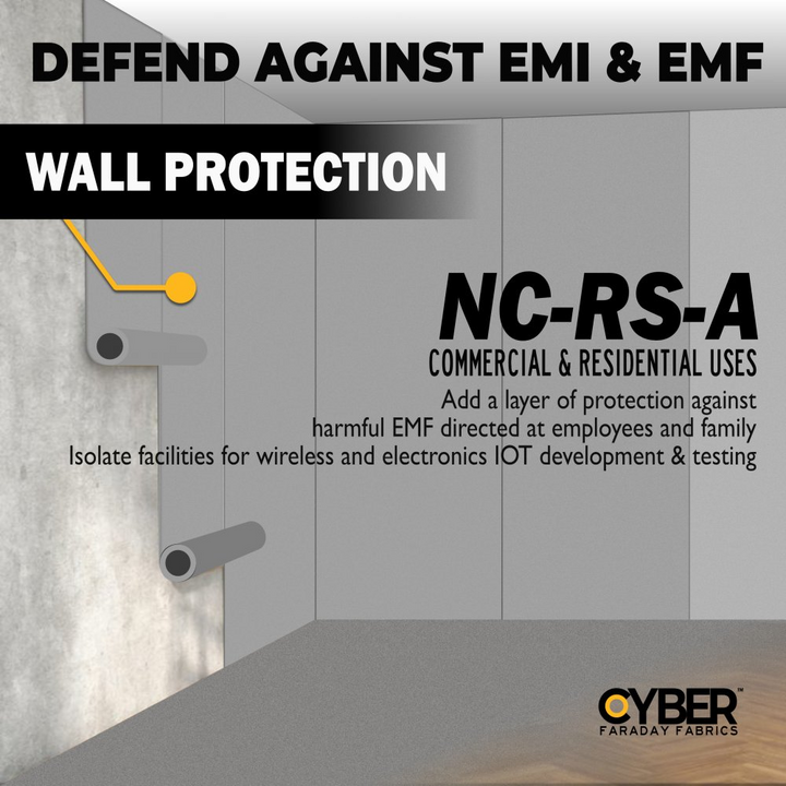 Faraday Cyber NC-RS-A Adhesive wall protection for EMI &amp; EMF shielding in commercial and residential uses.
