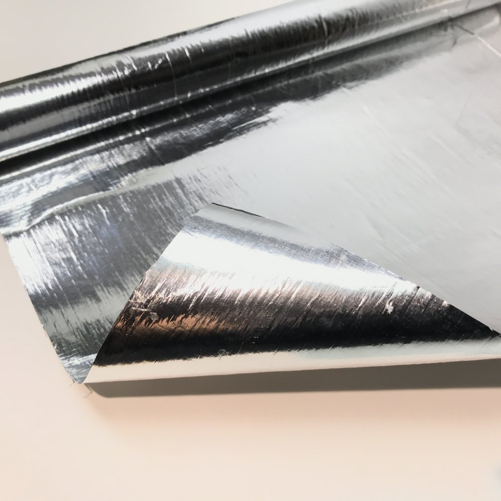 Faraday Cyber Pro Barrier fabric roll showcasing solid foil material for EMF RF shielding.