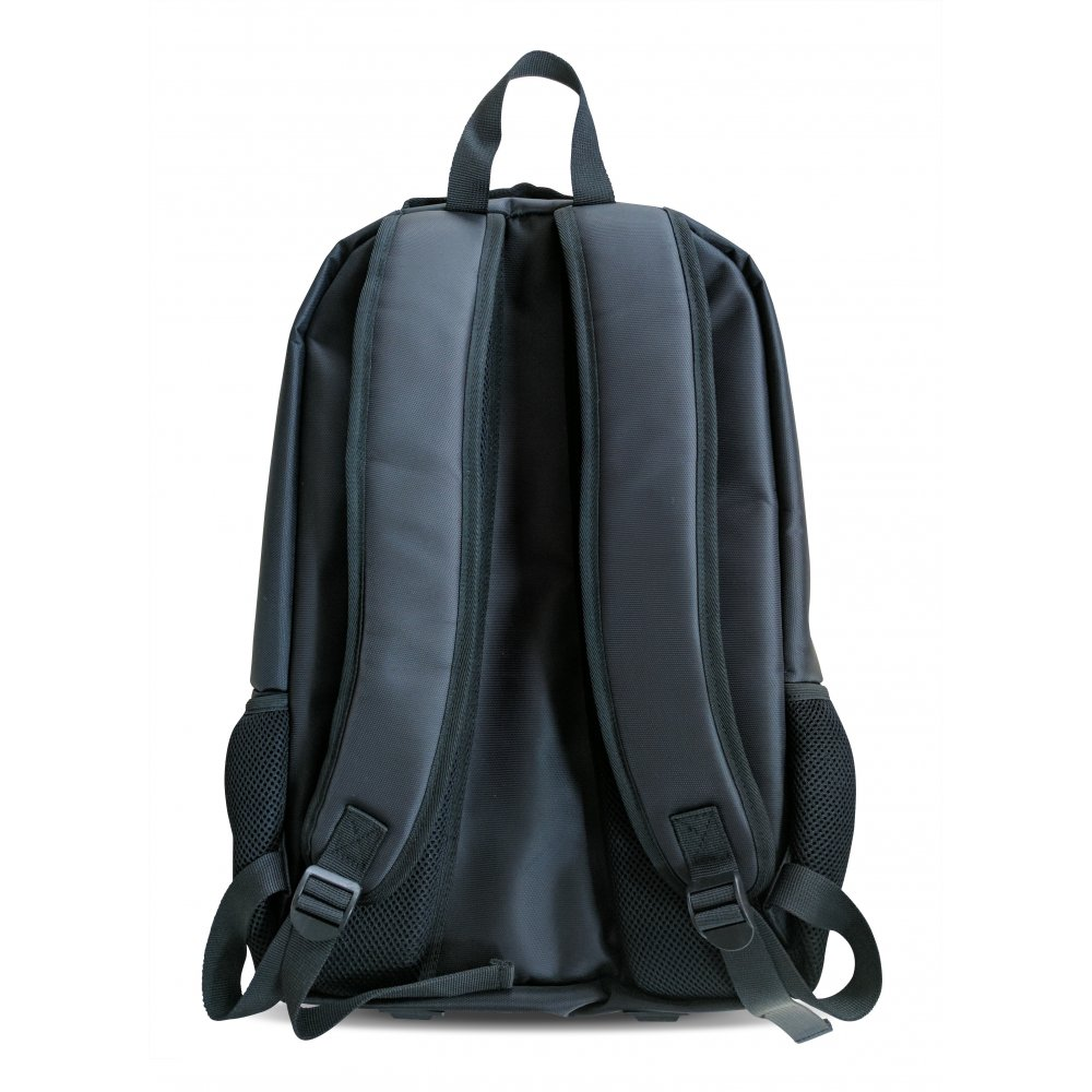 Back of the Faraday Backpack Double-fold Seal showcasing durable straps and sleek design.