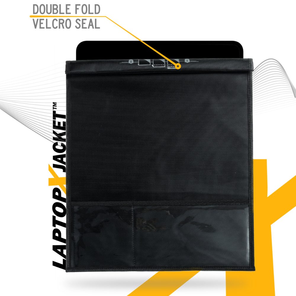 Faraday Jacket Forensic Faraday Laptop Bag with double fold Velcro seal, 14x16 inch size, blocks cell signal.