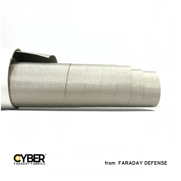 Faraday Cyber NC-RS EMF RF Shielding Nickel Copper Fabric Roll 50" x 1&
