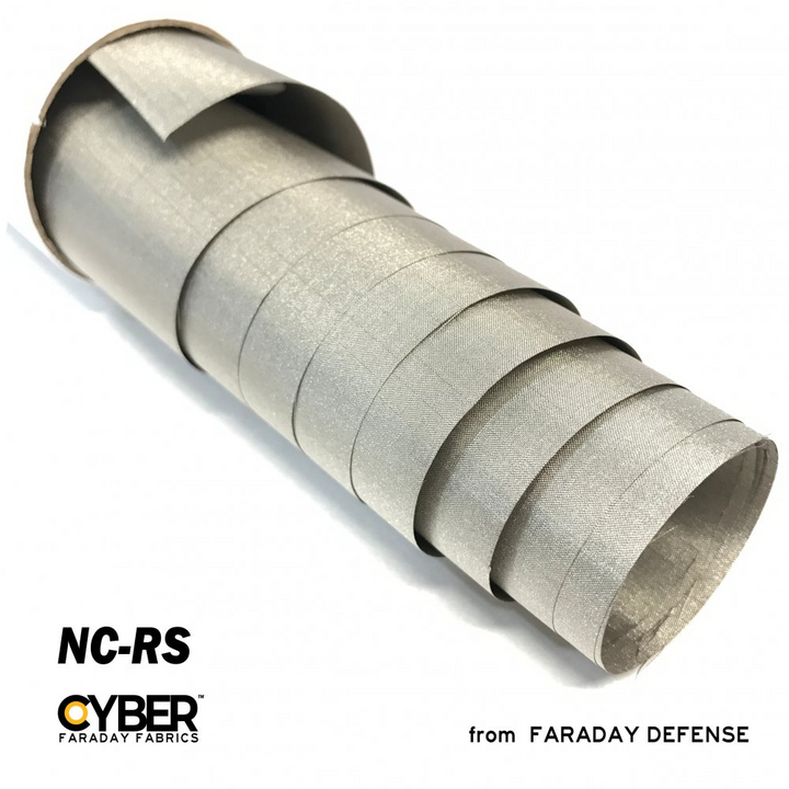Faraday Cyber NC-RS EMF RF Shielding Nickel Copper Fabric Roll 50" x 1&