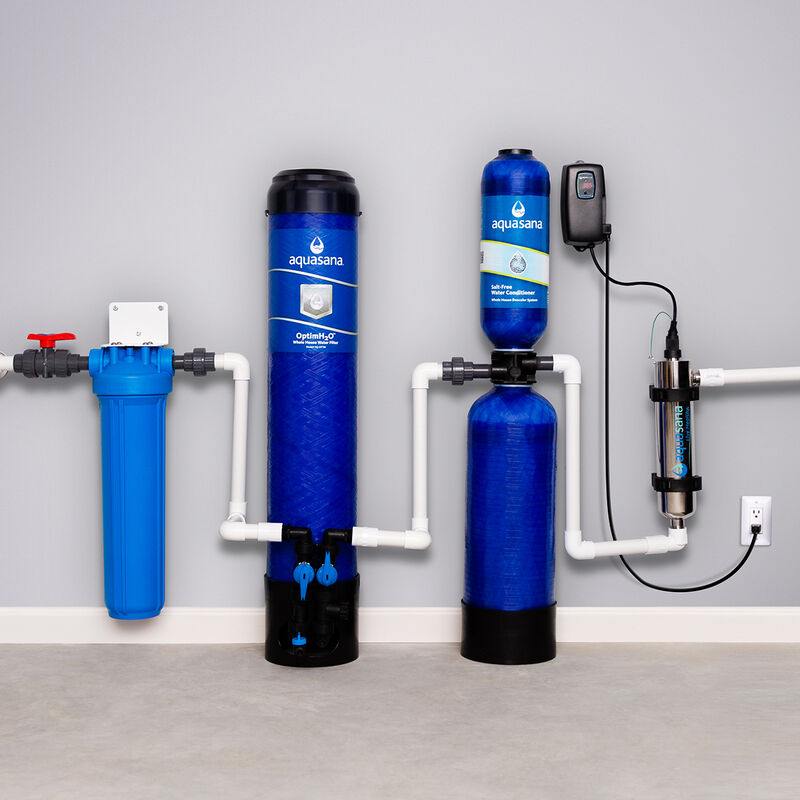 Whole House CITY OptimH2O Water Filter Kit with UV Light &amp; Salt Free Conditioner