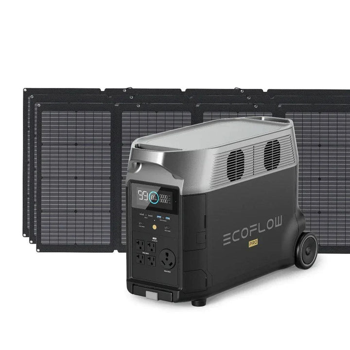 EcoFlow DELTA Pro 3600W With Three 220W Solar Panels Complete Power for reliable energy solutions.