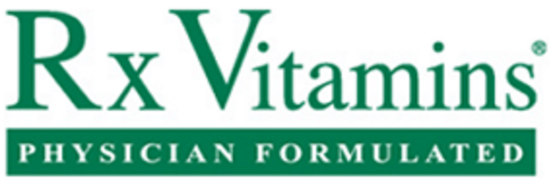 Rx Vitamins logo, physician formulated vitamin products.