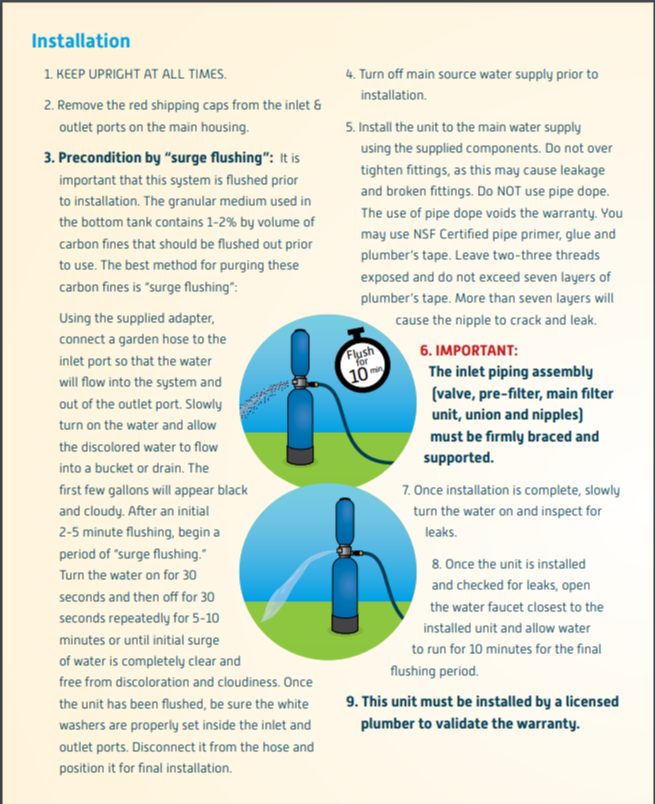 Whole House CITY Water Filter 1 Mil Gal + Conditioner Tank UV Post + Pre Filter