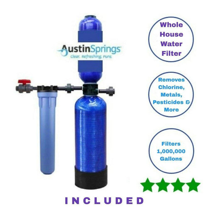 Whole House CITY Water Filter 1 Mil Gal + Conditioner Tank UV Post + Pre Filter