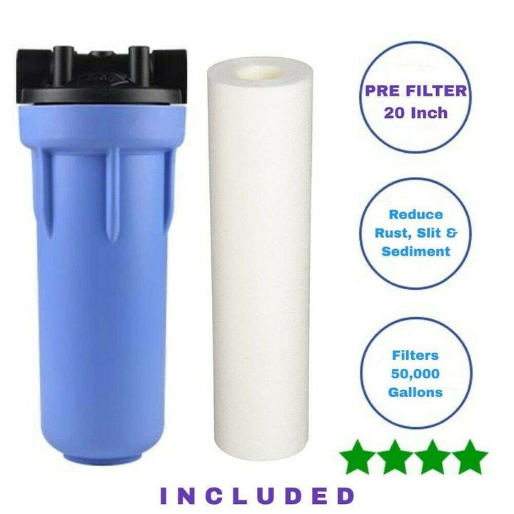 Whole House CITY Water Filter 1 Mil Gal + Conditioner + Pre Filter + Install Kit