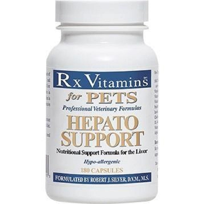 Rx Vitamins For Pets Hepato Support 180 Caps Liver Function for Dogs and Cats nutritional support formula